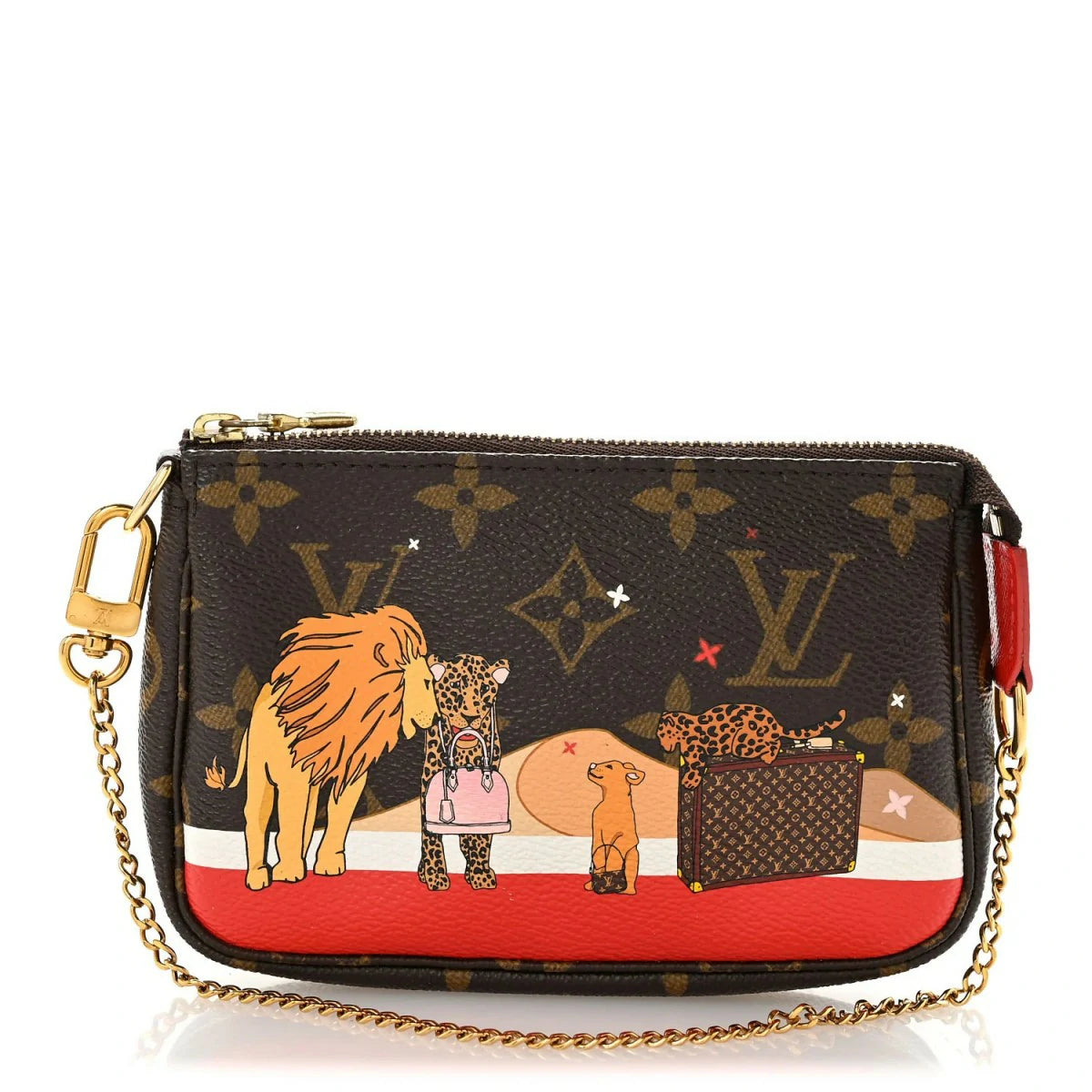 Monogram 2018 Christmas Animation Mini Cats Pochette Accessories