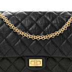 Aged Calfskin Quilted 2.55 Reissue 226 Flap Black