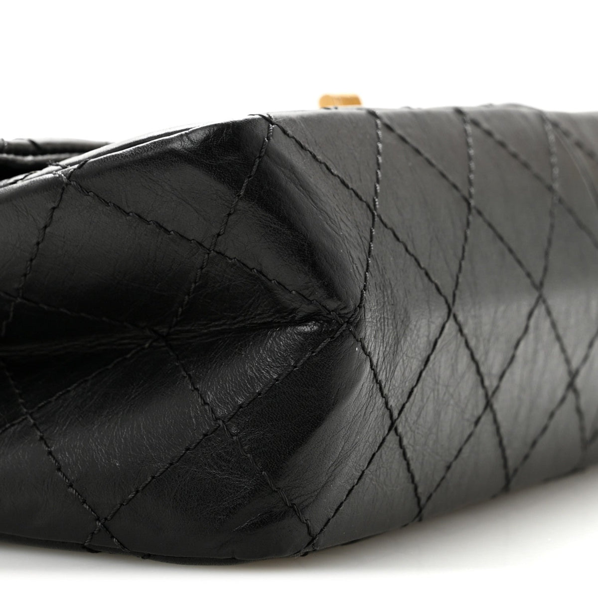 Aged Calfskin Quilted 2.55 Reissue 226 Flap Black