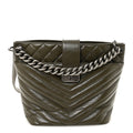 Aged Calfskin Quilted Mad About Quilting Small Hobo Green