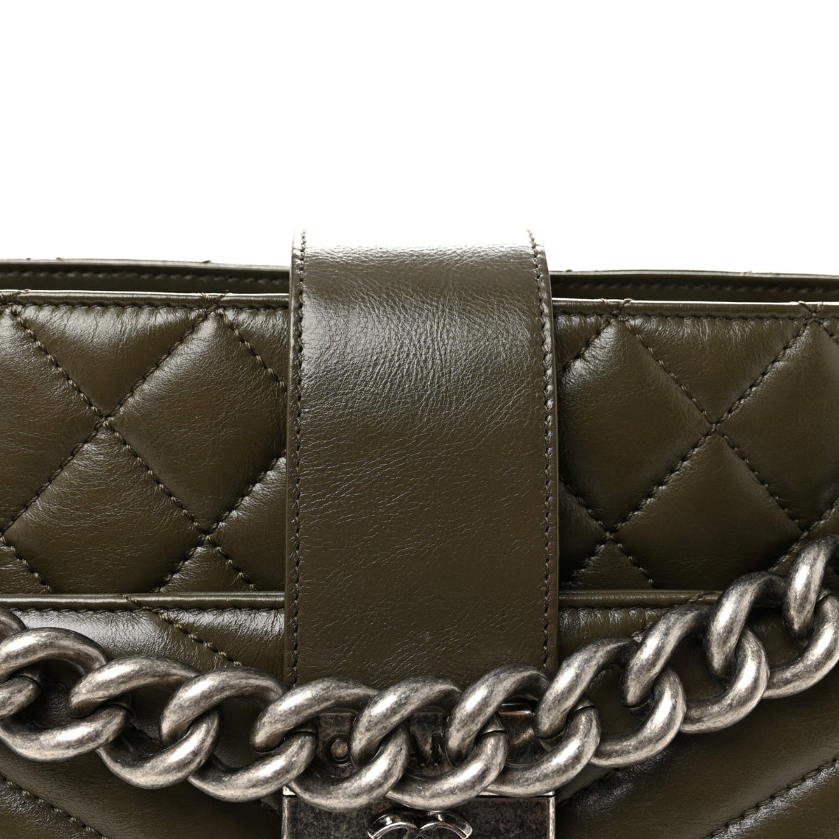 Aged Calfskin Quilted Mad About Quilting Small Hobo Green