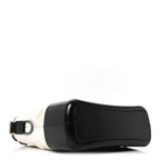 Aged Calfskin Quilted Medium Gabrielle Hobo Black White