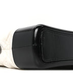 Aged Calfskin Quilted Medium Gabrielle Hobo Black White