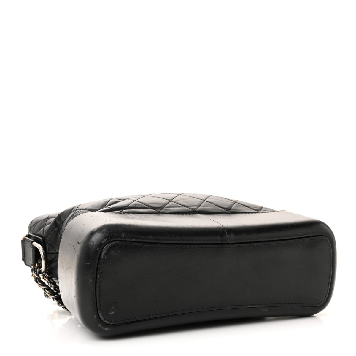 Aged Calfskin Quilted Medium Gabrielle Hobo Black