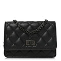 Aged Calfskin Quilted Mini Reissue Wallet On Chain WOC So Black