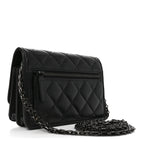 Aged Calfskin Quilted Mini Reissue Wallet On Chain WOC So Black
