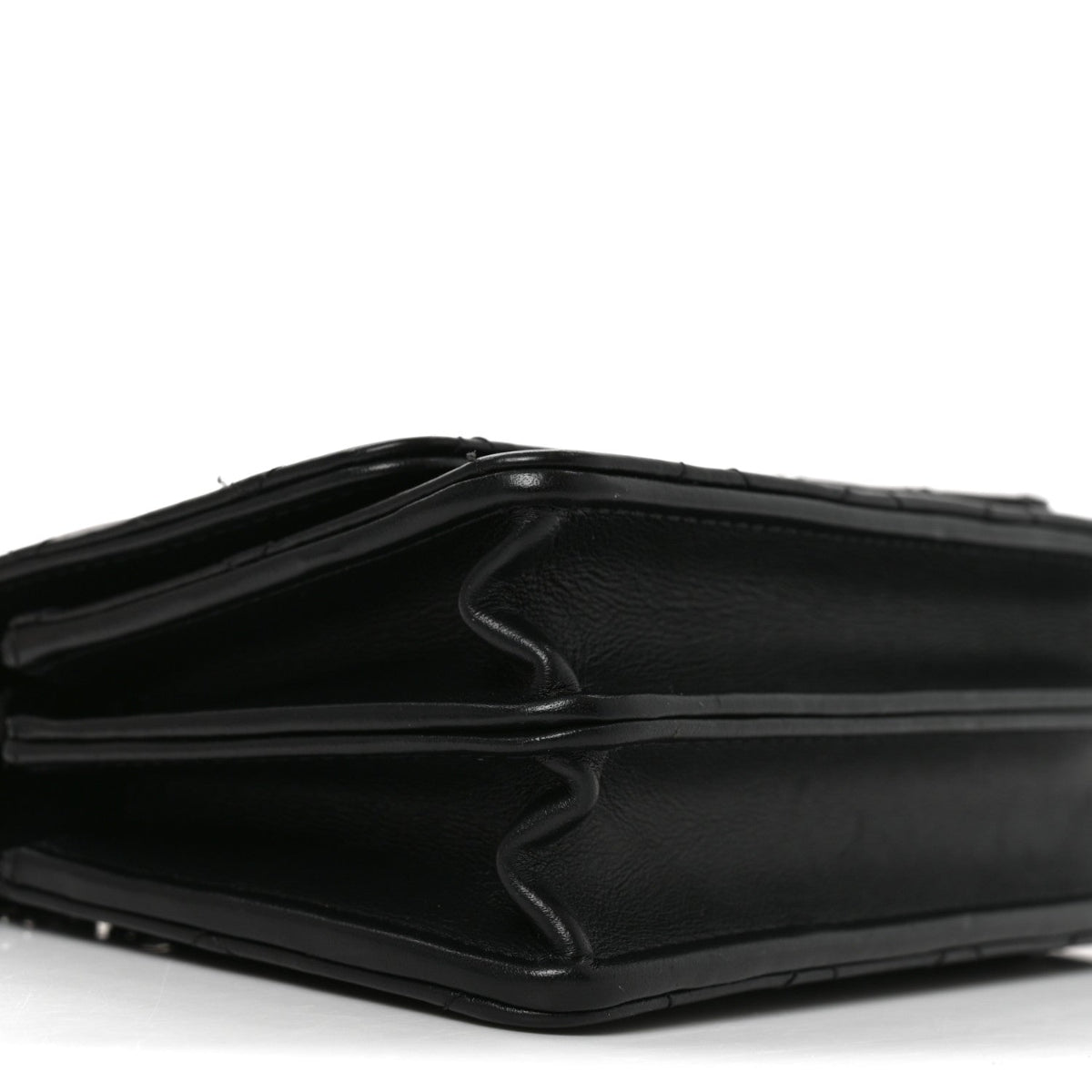 Aged Calfskin Quilted Mini Reissue Wallet On Chain WOC So Black