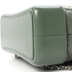 Aged Calfskin Quilted Small Gabrielle Backpack Green