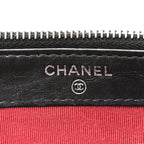 Aged Calfskin Quilted Small Gabrielle Clutch With Chain Black
