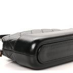 Aged Calfskin Quilted Small Gabrielle Clutch With Chain Black