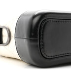 Aged Calfskin Quilted Small Gabrielle Hobo Black White