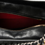 Aged Calfskin Quilted Small Gabrielle Hobo Black
