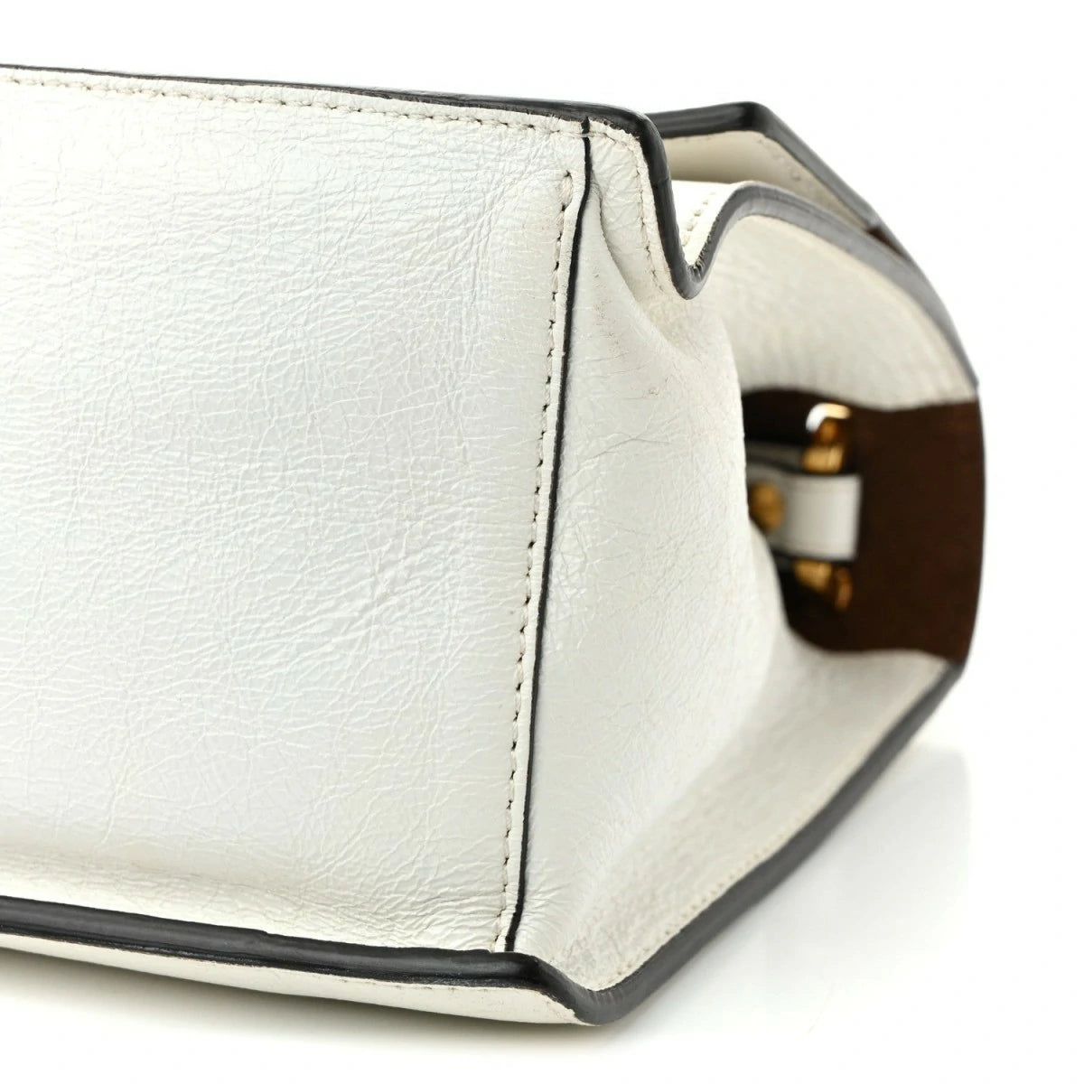 Agnello Old Shine F is Fendi Kan U Shoulder Bag White