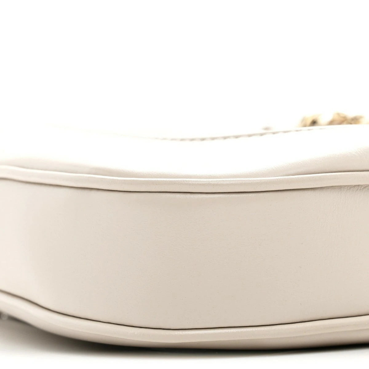 Ancora Calfskin Web Small Jackie Shoulder Bag Light Grey