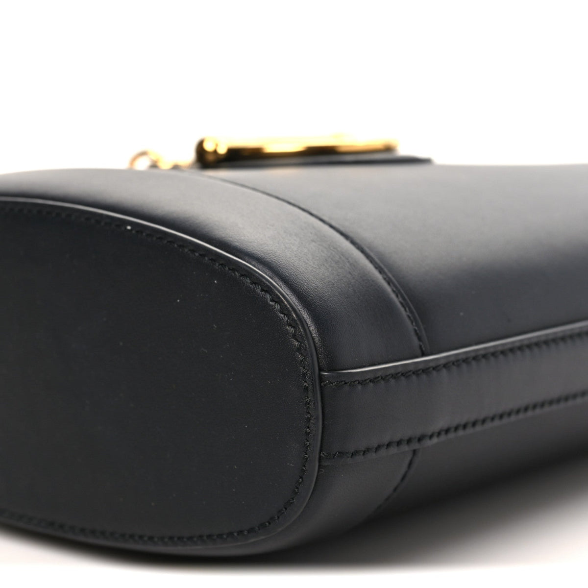 Arabella Calfskin Horsebit 73 Medium Bucket Bag Black