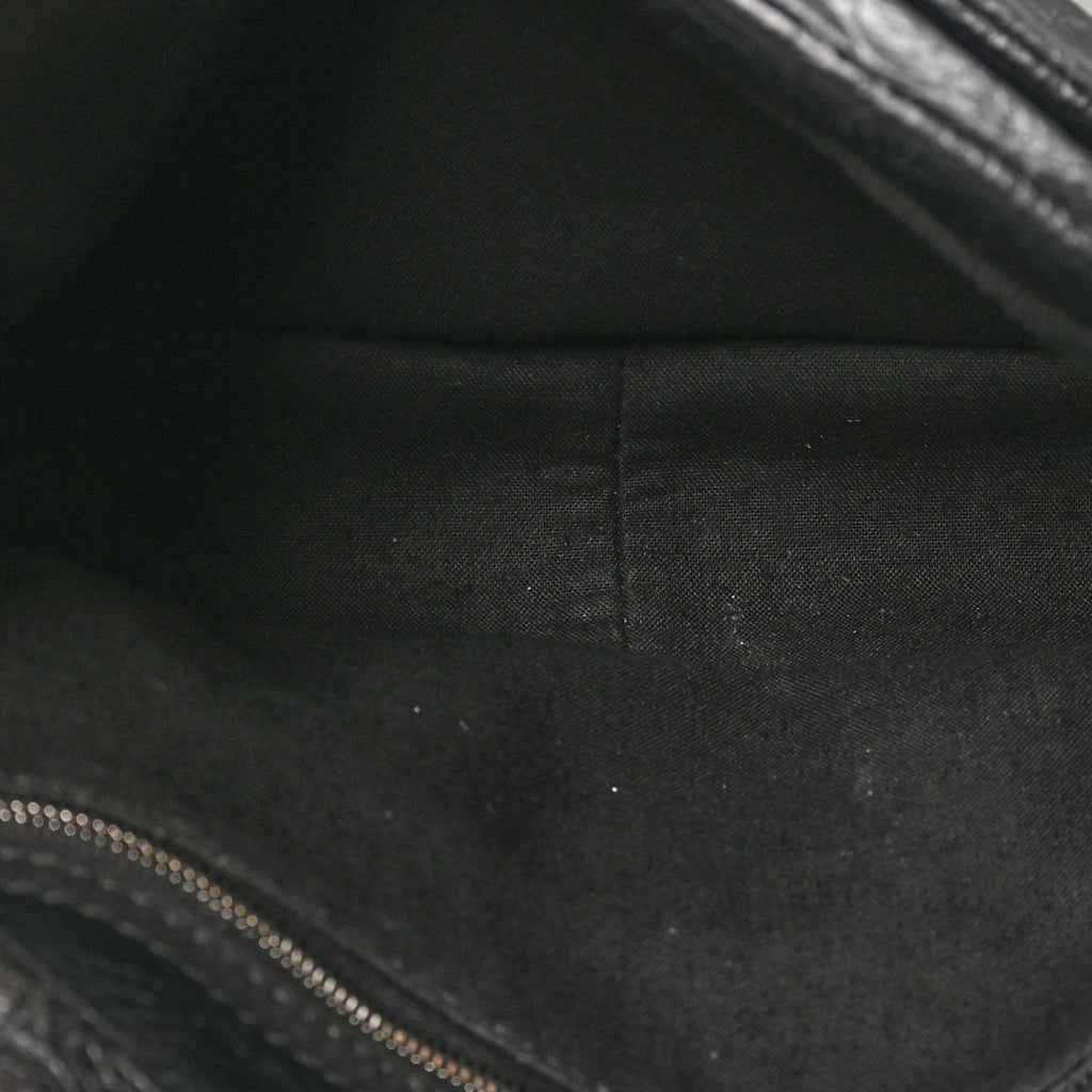 Arena Calfskin Mini Monaco Chain Shoulder Bag Black