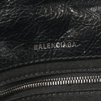 Arena Calfskin Mini Monaco Chain Shoulder Bag Black