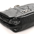 Arena Calfskin Mini Monaco Chain Shoulder Bag Black