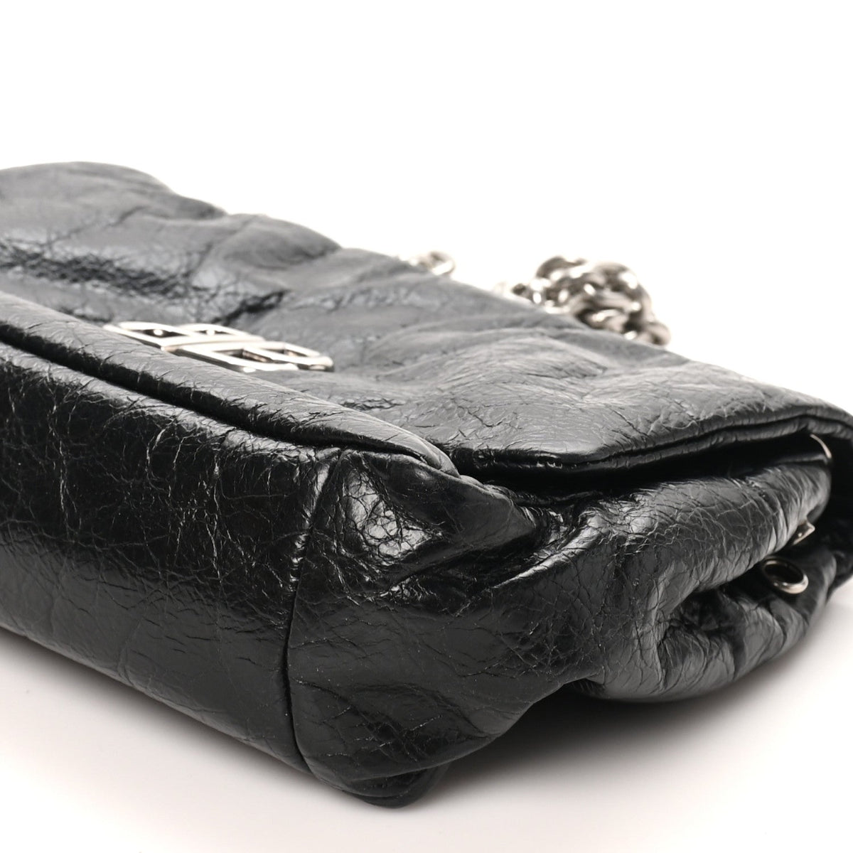Arena Calfskin Mini Monaco Chain Shoulder Bag Black