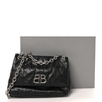 Arena Calfskin Mini Monaco Chain Shoulder Bag Black