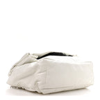 Arena Calfskin Nylon Medium Monaco Chain Shoulder Bag Optic White