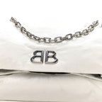 Arena Calfskin Nylon Medium Monaco Chain Shoulder Bag Optic White