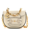 Azalea Calfskin Crystal GG Monogram Mini Horsebit 1955 Waist Bag Mystic White