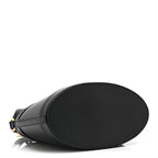 Azalea Sakai Calfskin Horsebit 1955 Drawstring Bucket Bag Black