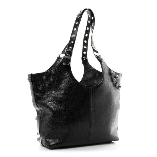 Agneau Arena Medium Le Cagole Carry All Bag Black