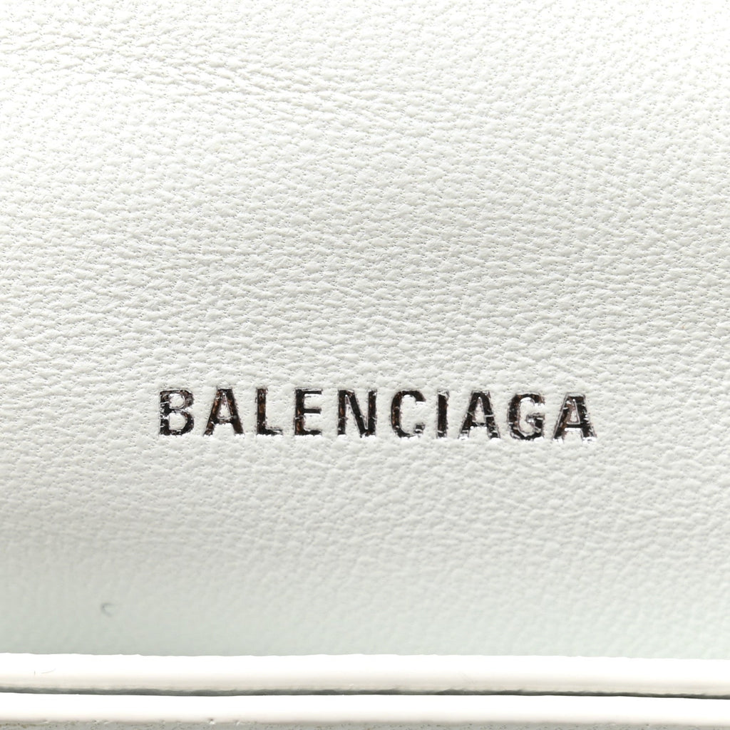 Crushed Calfskin Quilted Small Crush Chain Bag Optic White