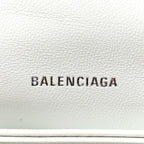 Crushed Calfskin Quilted Small Crush Chain Bag Optic White