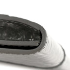 Metallic Calfskin Crocodile Embossed Hourglass Flap Flat Pouch Silver