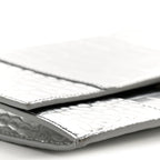 Metallic Calfskin Crocodile Embossed Hourglass Flap Flat Pouch Silver