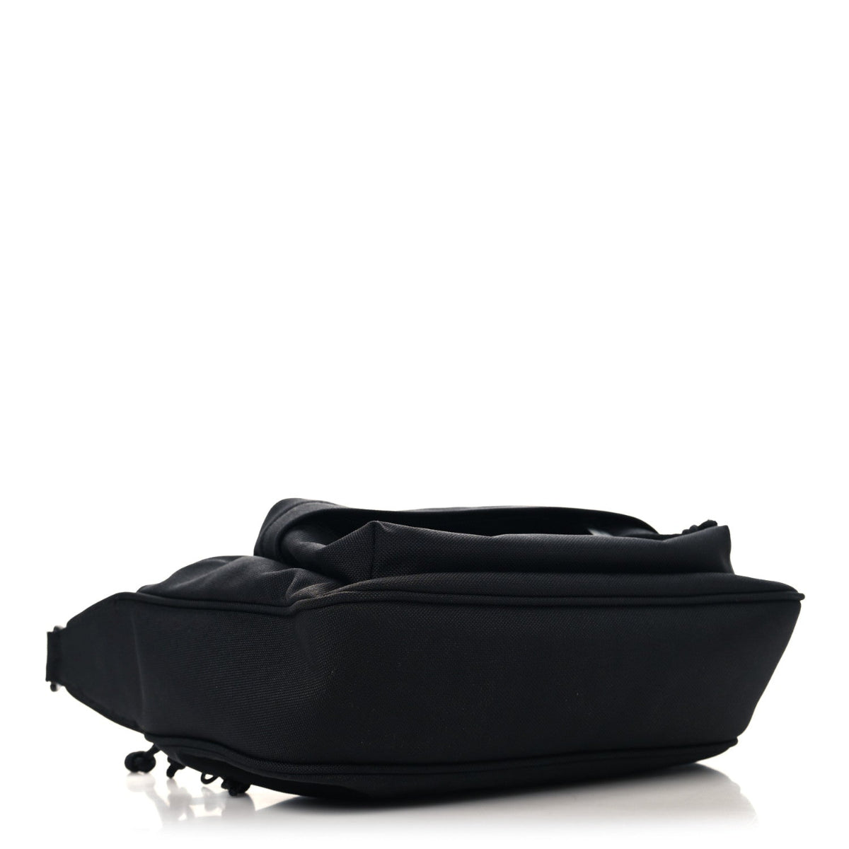 Recycled Sport Nylon Chain Logo Medium Raver Bag Black