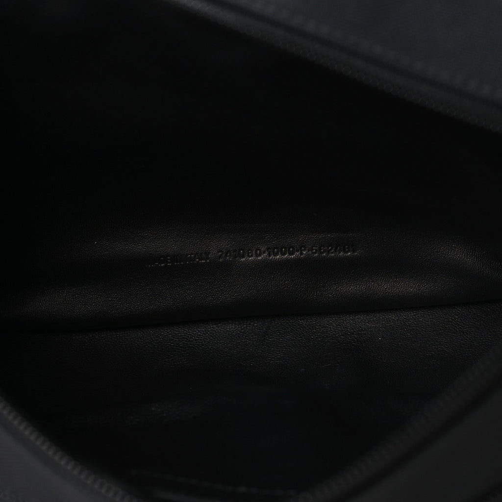 Recycled Sport Nylon Chain Logo Medium Raver Bag Black