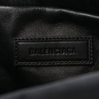 Recycled Sport Nylon Chain Logo Medium Raver Bag Black