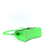 Shiny Box Calfskin Hourglass Top Handle Bag XS Fluo Green