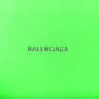 Shiny Box Calfskin Hourglass Top Handle Bag XS Fluo Green