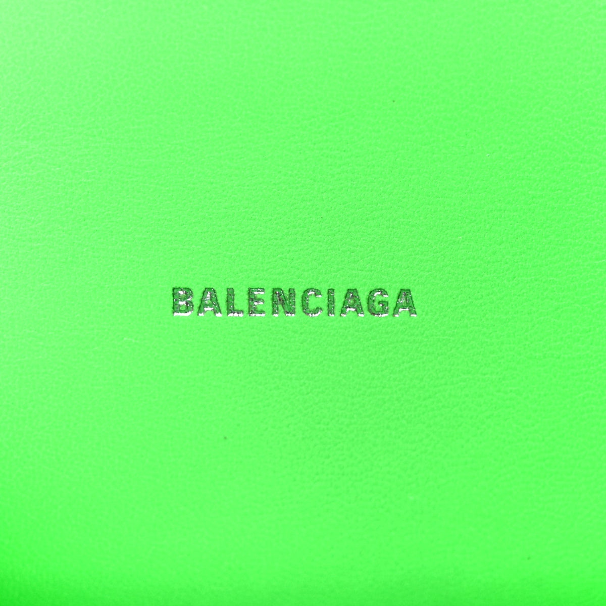 Shiny Box Calfskin Hourglass Top Handle Bag XS Fluo Green