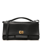 Smooth Calfskin Small Bel Air Clutch On Strap Black Black