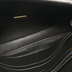 Smooth Calfskin Small Bel Air Clutch On Strap Black Black