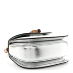Boarded Dyana Lux Calfskin Mini Bamboo 1947 Top Handle Bag Silver