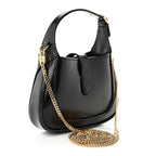 Boarded Dyana Lux Calfskin Nano Jackie 1961 Hobo Black