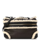 Calfskin Shearling Bang Bang Vanity Case Light Brown Teddy