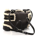 Calfskin Shearling Bang Bang Vanity Case Light Brown Teddy