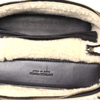 Calfskin Shearling Bang Bang Vanity Case Light Brown Teddy