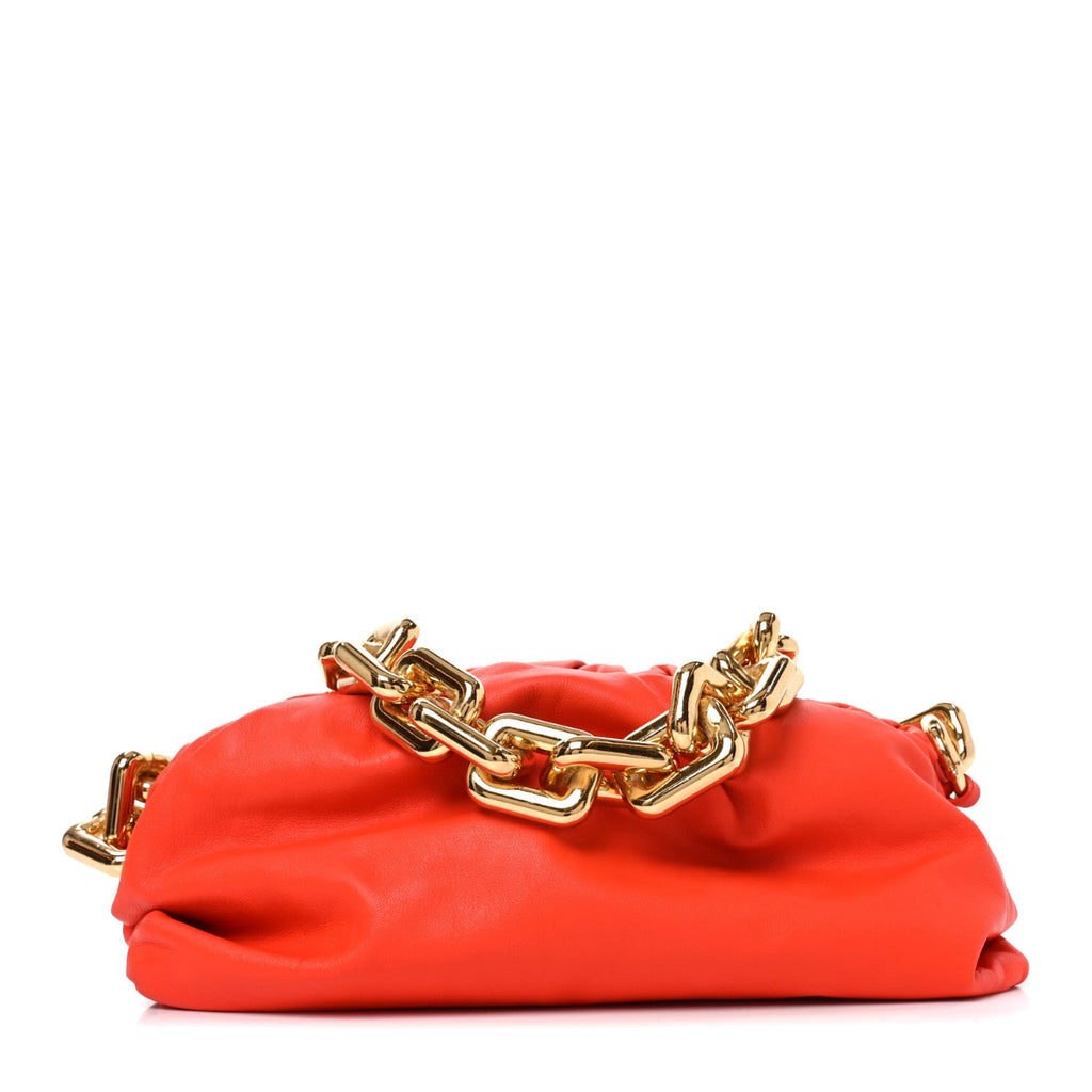 Calfskin The Pouch Chain Orange