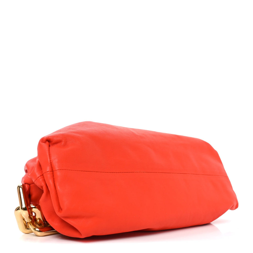 Calfskin The Pouch Chain Orange