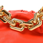 Calfskin The Pouch Chain Orange