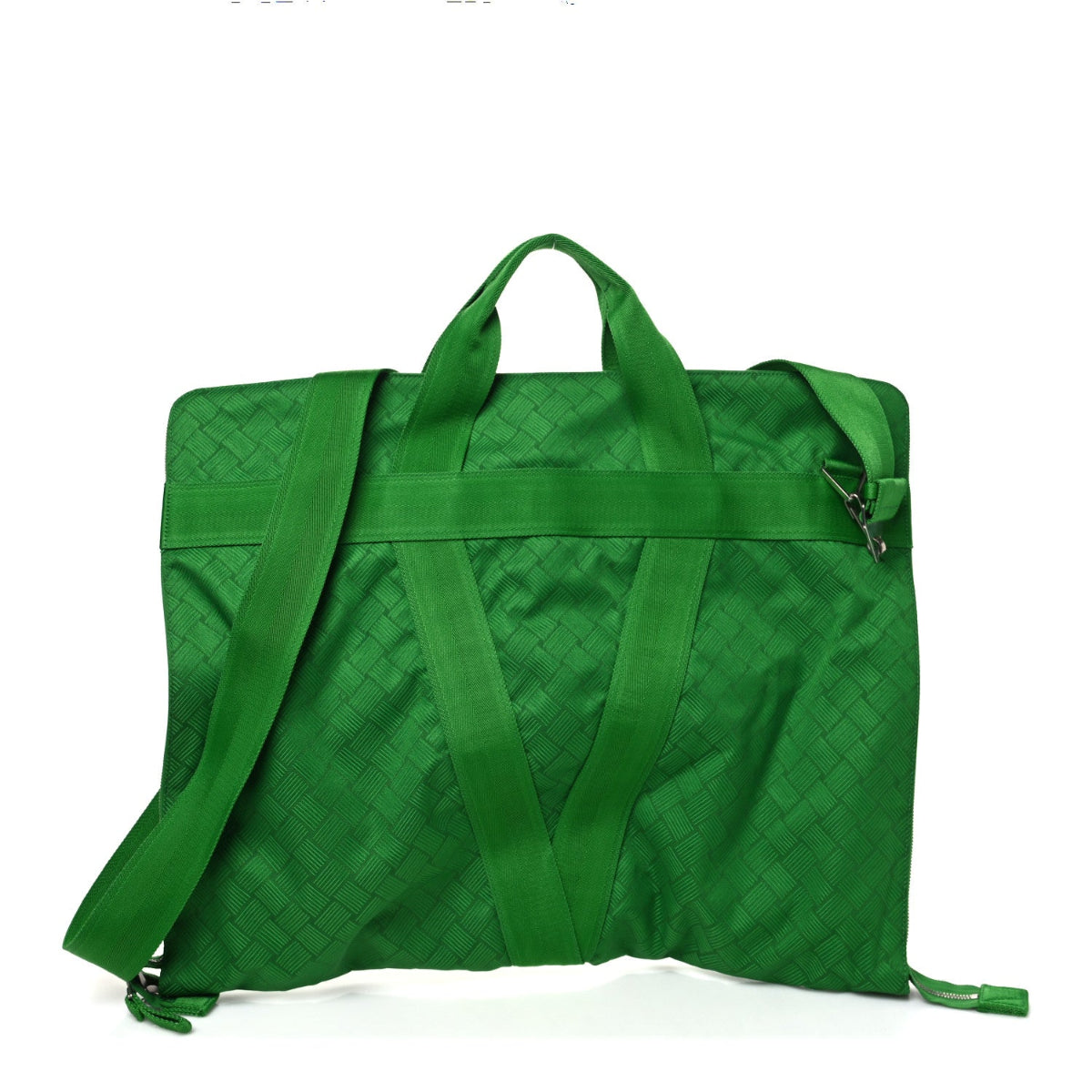 Econyl Jacquard Nylon Woven Pattern Garment Bag Green